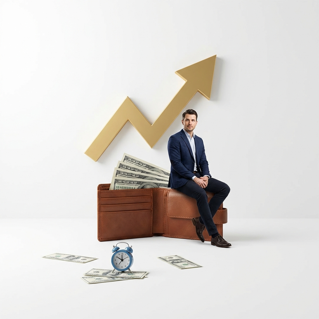 Minimalist Finance Concept - Growth and Security